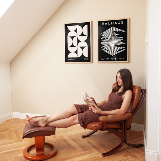 Bauhaus 1919 Black Geometric 2-Poster Bundle