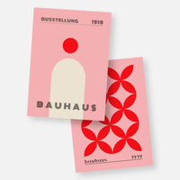 Bauhaus 1919 Pink Red 2-Poster Bundle