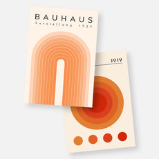 Bauhaus Orange Rings & Archway 2-Poster Bundle