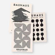 Beige Bauhaus Geometric 3-Poster Bundle