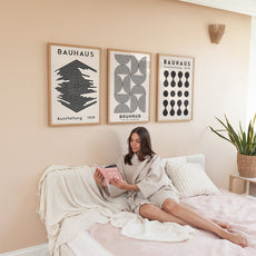 Beige Bauhaus Geometric 3-Poster Bundle