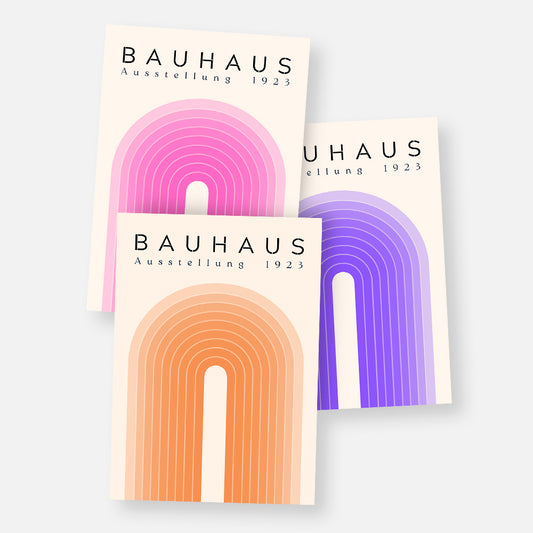 Bauhaus Color Archways 3-Poster Bundle