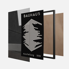 BAUHAUS LOGO 3D 1919 BLACK