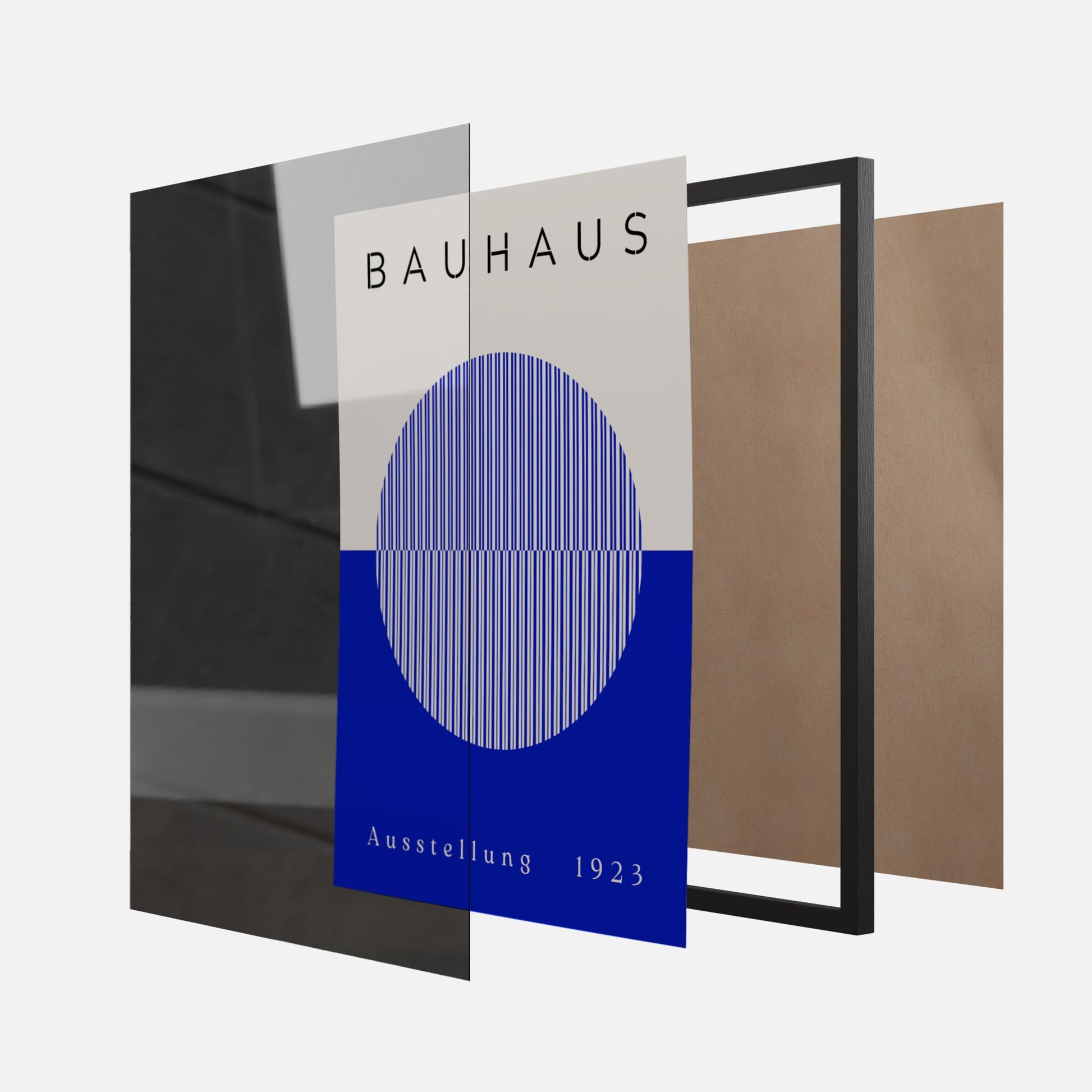 BAUHAUS LINES AND CIRCLES BLUE