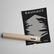 BAUHAUS LOGO 3D 1919 BLACK