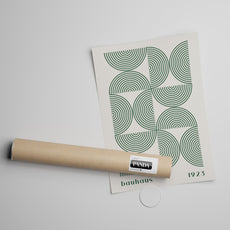 BAUHAUS ABSTRACT CIRCLES 1923 GREEN