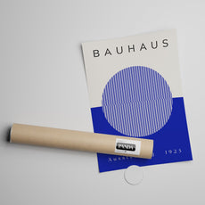 BAUHAUS LINES AND CIRCLES BLUE