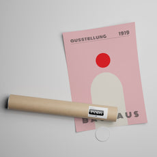BAUHAUS AUSTELLUNG 1919 PINK RED